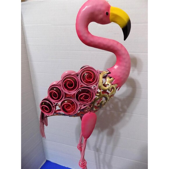 NEW Flamingo Metal Ornate Statue Figurine Sculpture Home Decor Florida Souvenir - Picture 4 of 6